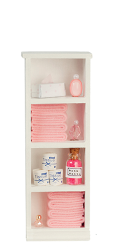 Narrow Bath Cabinet, Pink